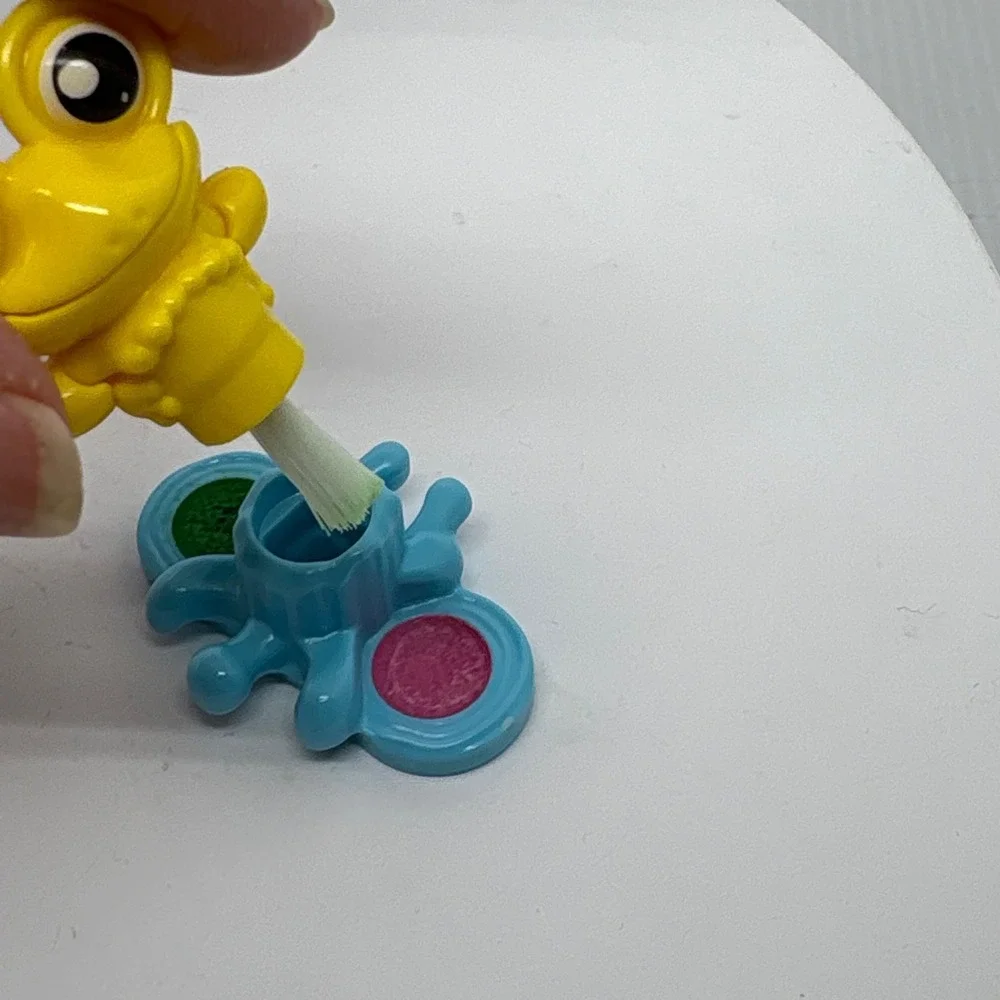 Kinder Surprise Toy Puzzle - Yellow Frog Paint Brush Paints - Kids‎ Collectible